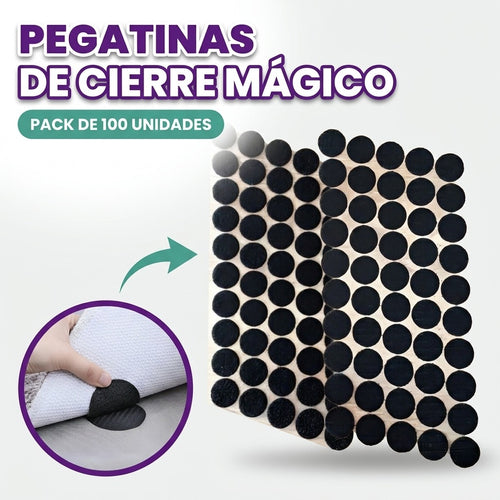 Pegatinas circulares de cierre magico (100 unidades)