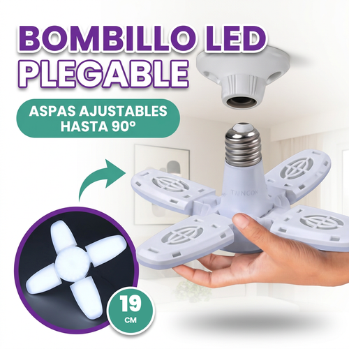 Bombillo LED en forma de cruz plegable