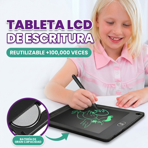 Tableta de Dibujo y escritura LCD con borrado rapido