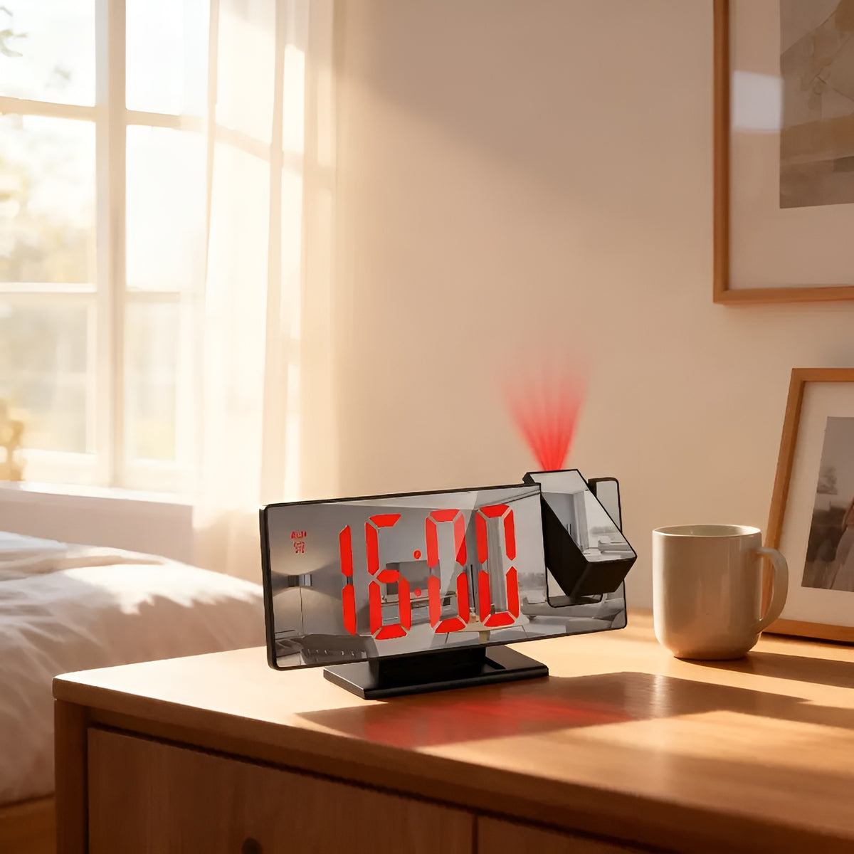 Reloj despertador con proyección