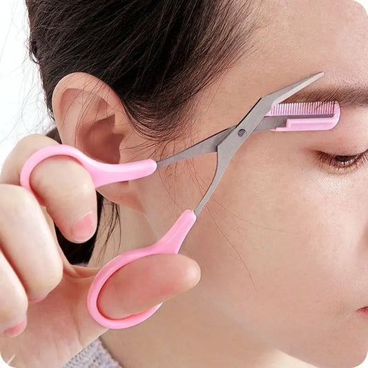 Tijeras recortadoras de cejas con peine (Pack de 2)