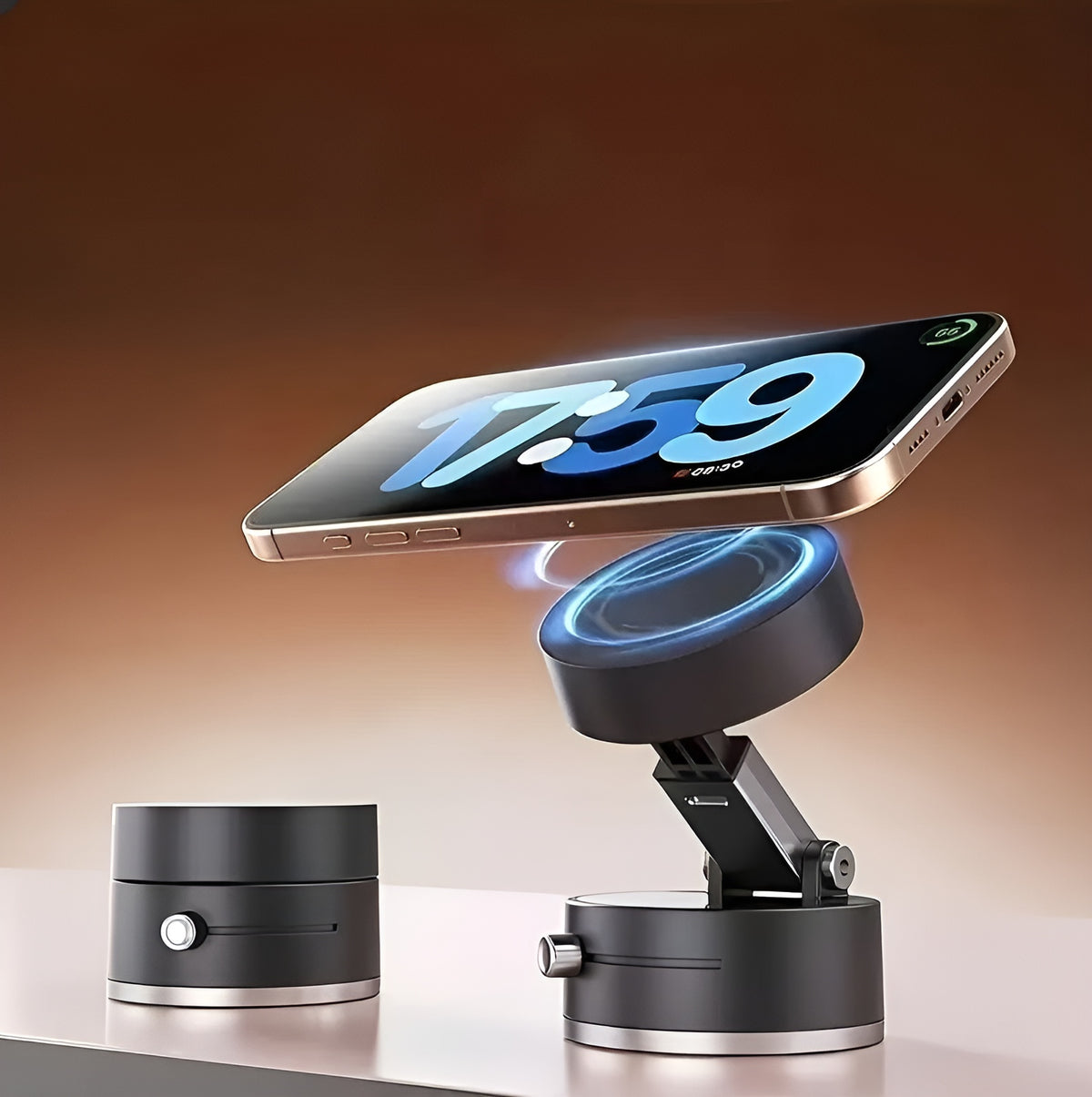 Soporte para teléfono con ventosa al vacío