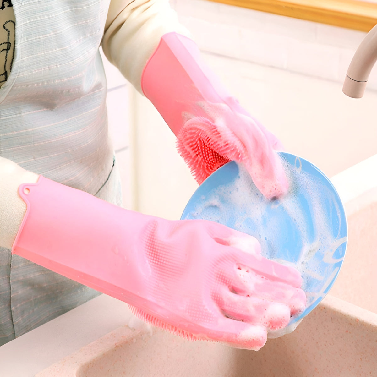 Guantes de silicona para lavar platos