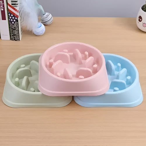 Plato de comida para alimentacion lenta tipo laberinto para perros