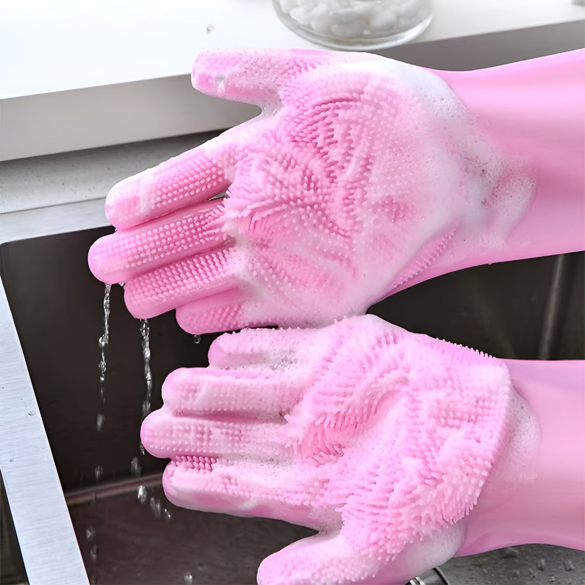 Guantes de silicona para lavar platos