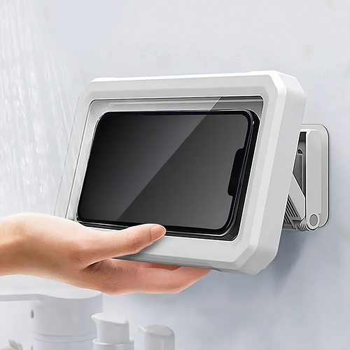 Protector y soporte universal de telefono para colgar en el baño