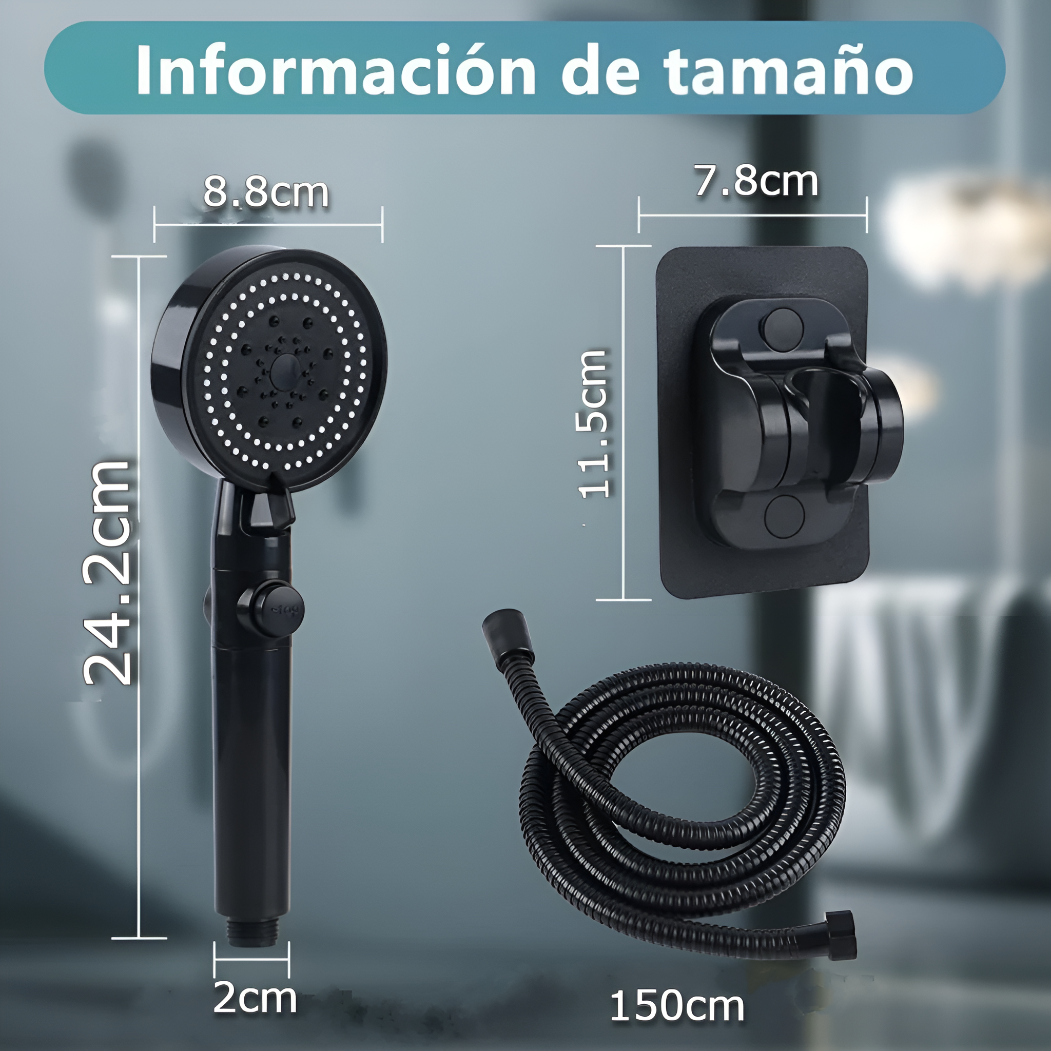 Cabezal de ducha de Ahorro de agua con 5 modos – Al mejor precio en NQLN Store Caracas y Margarita