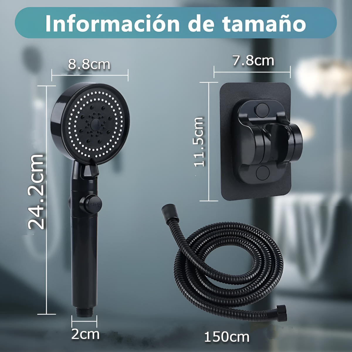 Cabezal de ducha de Ahorro de agua con 5 modos – Al mejor precio en NQLN Store Caracas y Margarita