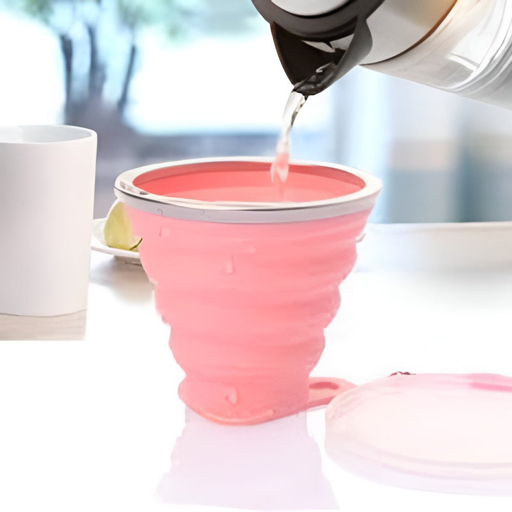 Vaso plegable de silicon – Detalle y presentación – NQLN Store Venezuela