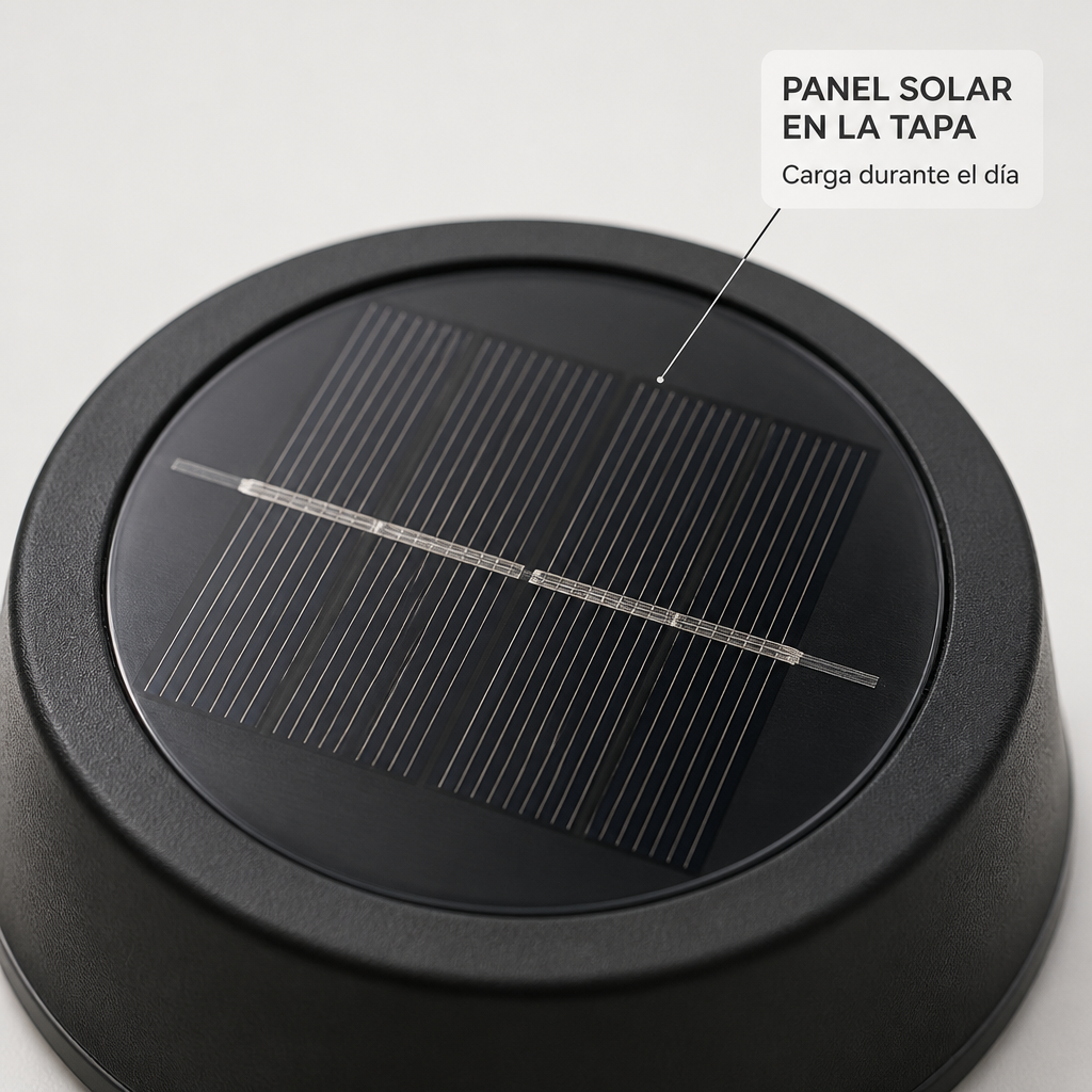 Lampara solar LED con sensor de movimiento