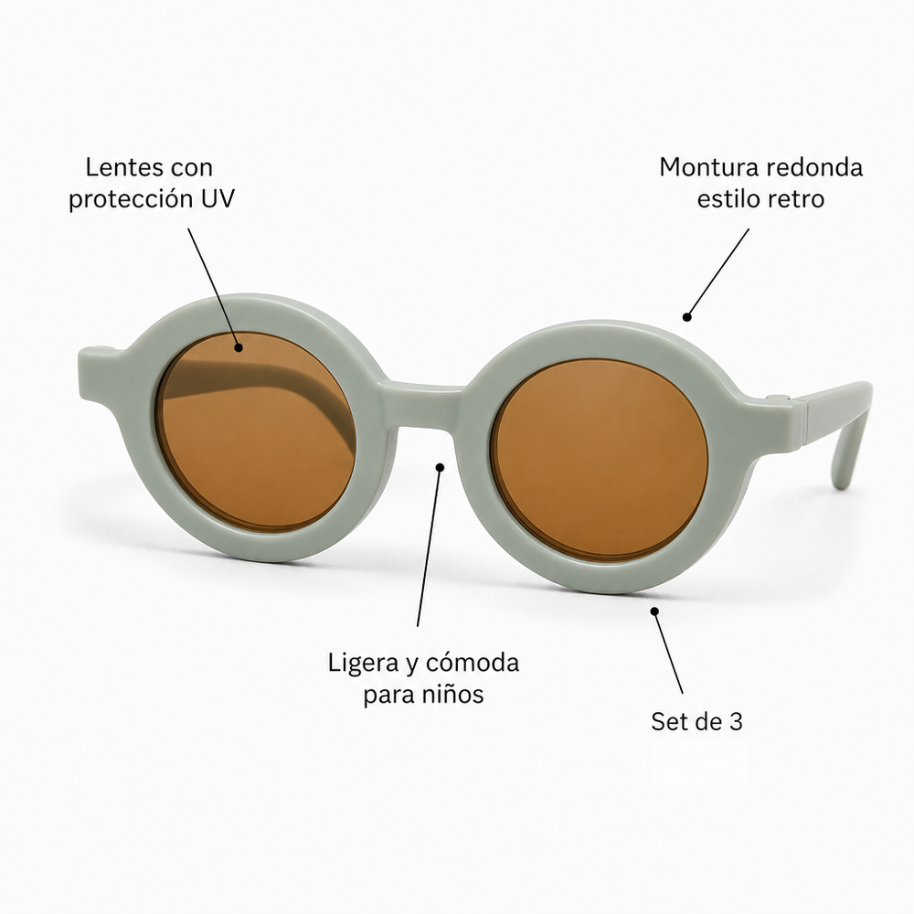 Lentes de sol para niños (set de 3)