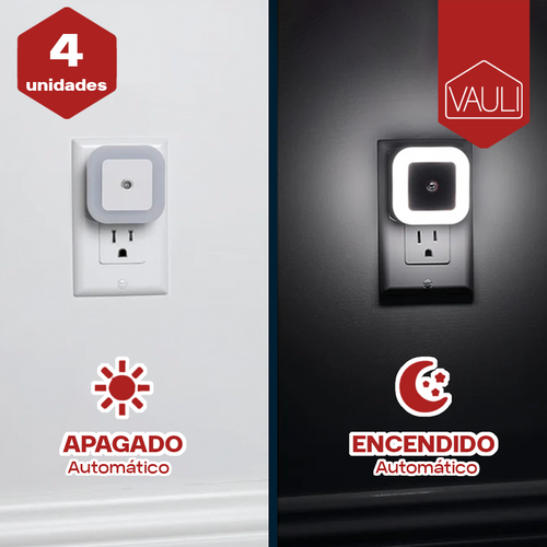 Luz nocturna automática VAULI (4 unidades)