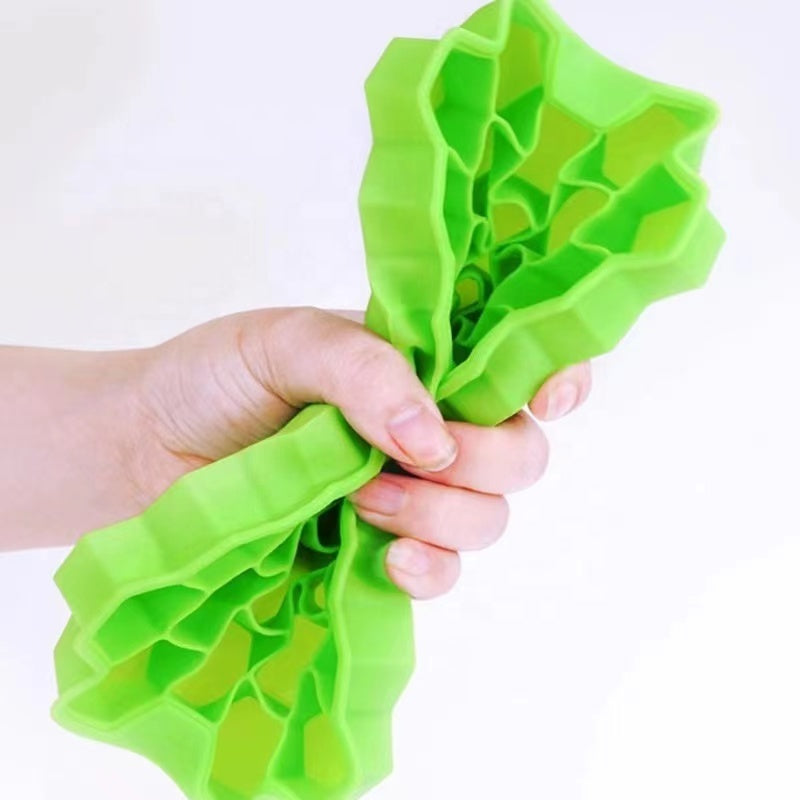 Cubiteras De Silicona Con Tapa - Pack De 2, Cuadradas, Apilables, Para Hacer Cubitos De Hielo Hexagonales, Ideales Para Cócteles Y Postres