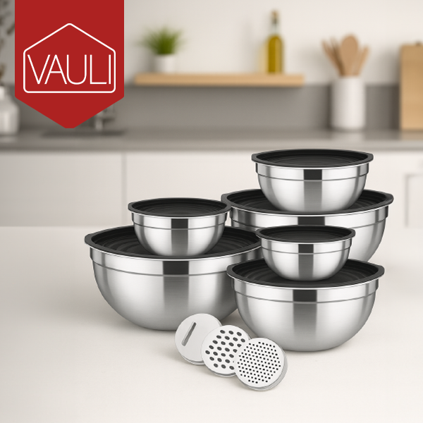 Set de bowls inoxidables Vauli (6 unidades)