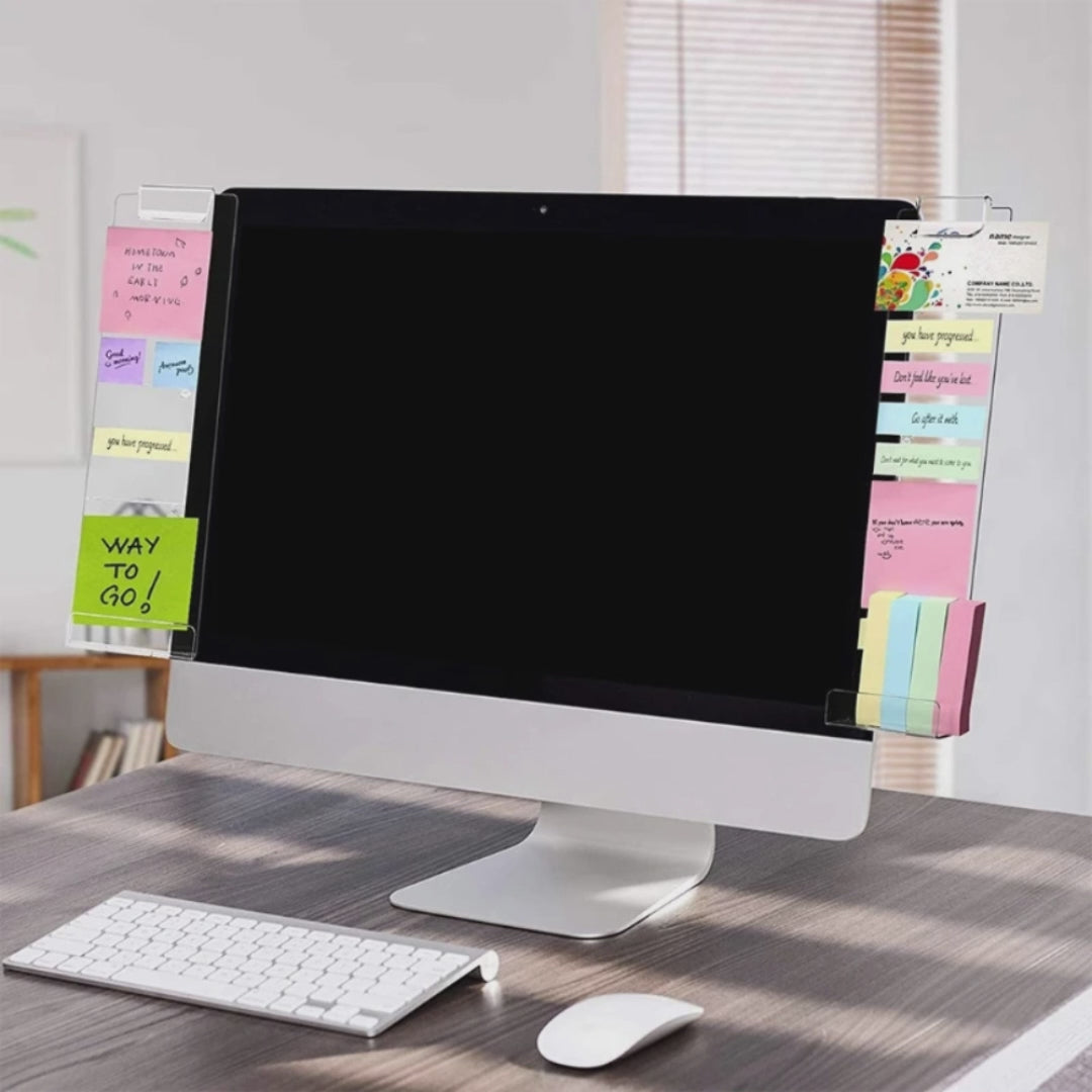 Tablero transparente de notas para monitor