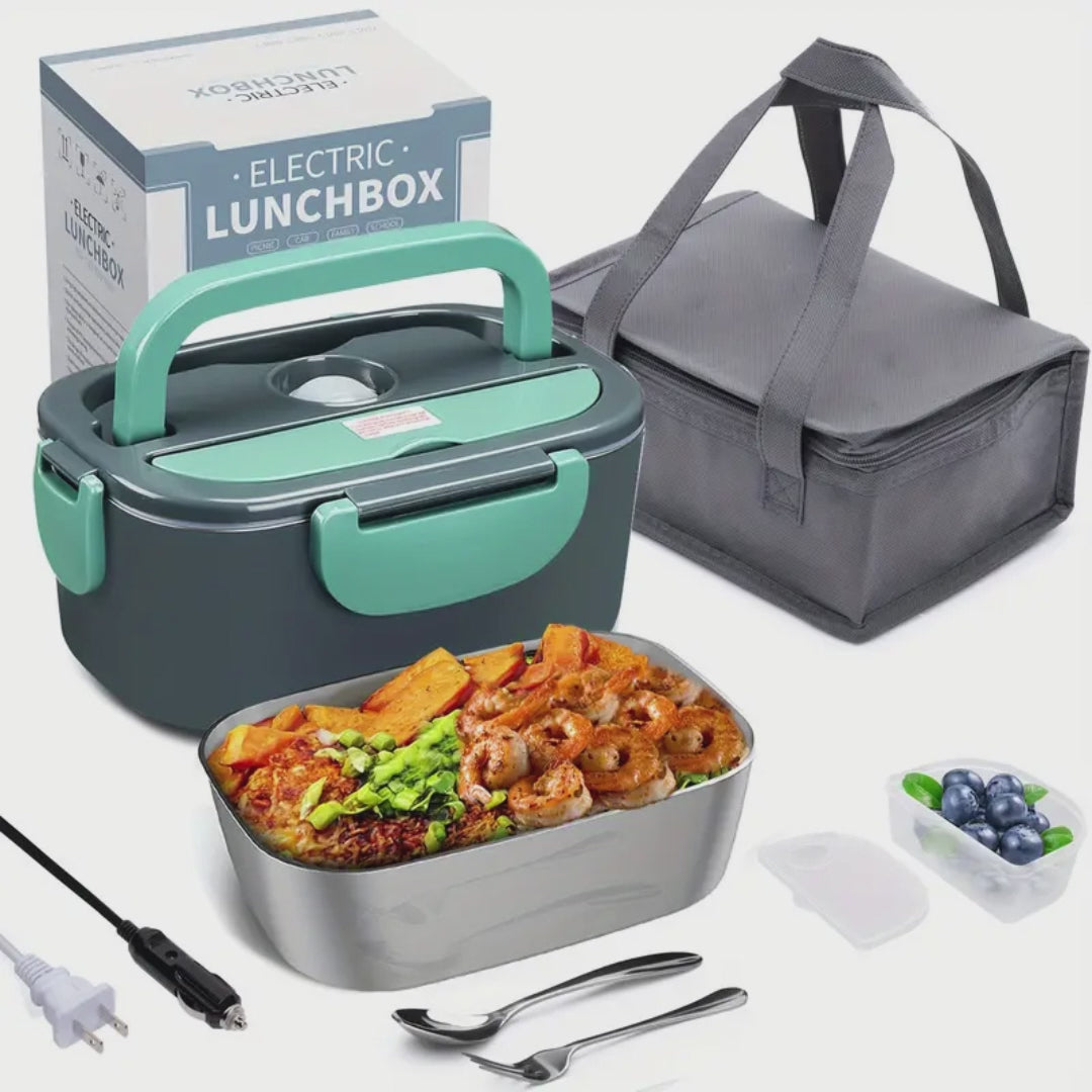 Caja calentadora de comida electrica portatil