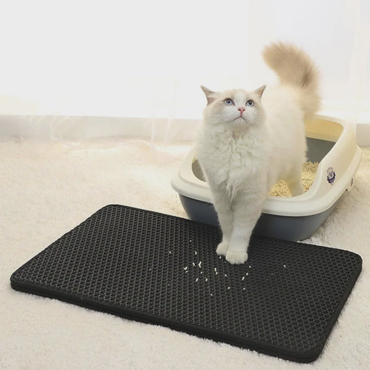 Alfombrilla de arena para gatos