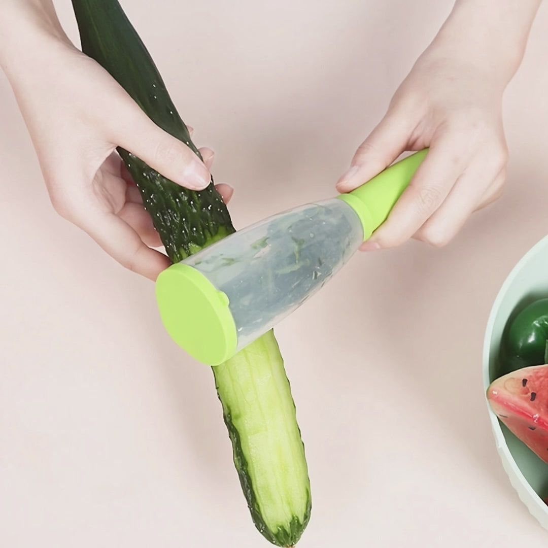 Pelador con barril para pelar verduras y frutas