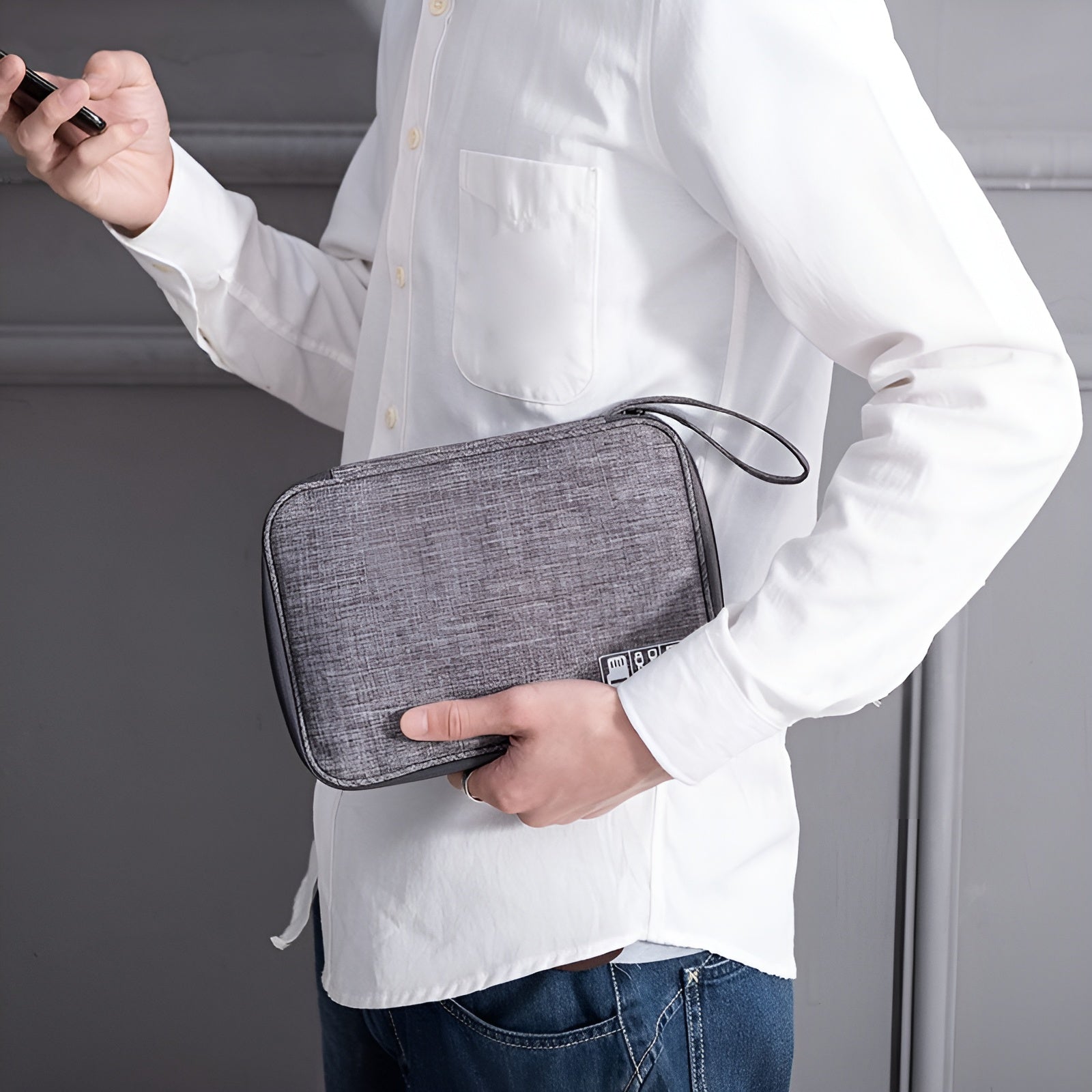 Bolso organizador de cables y equipos electronicos