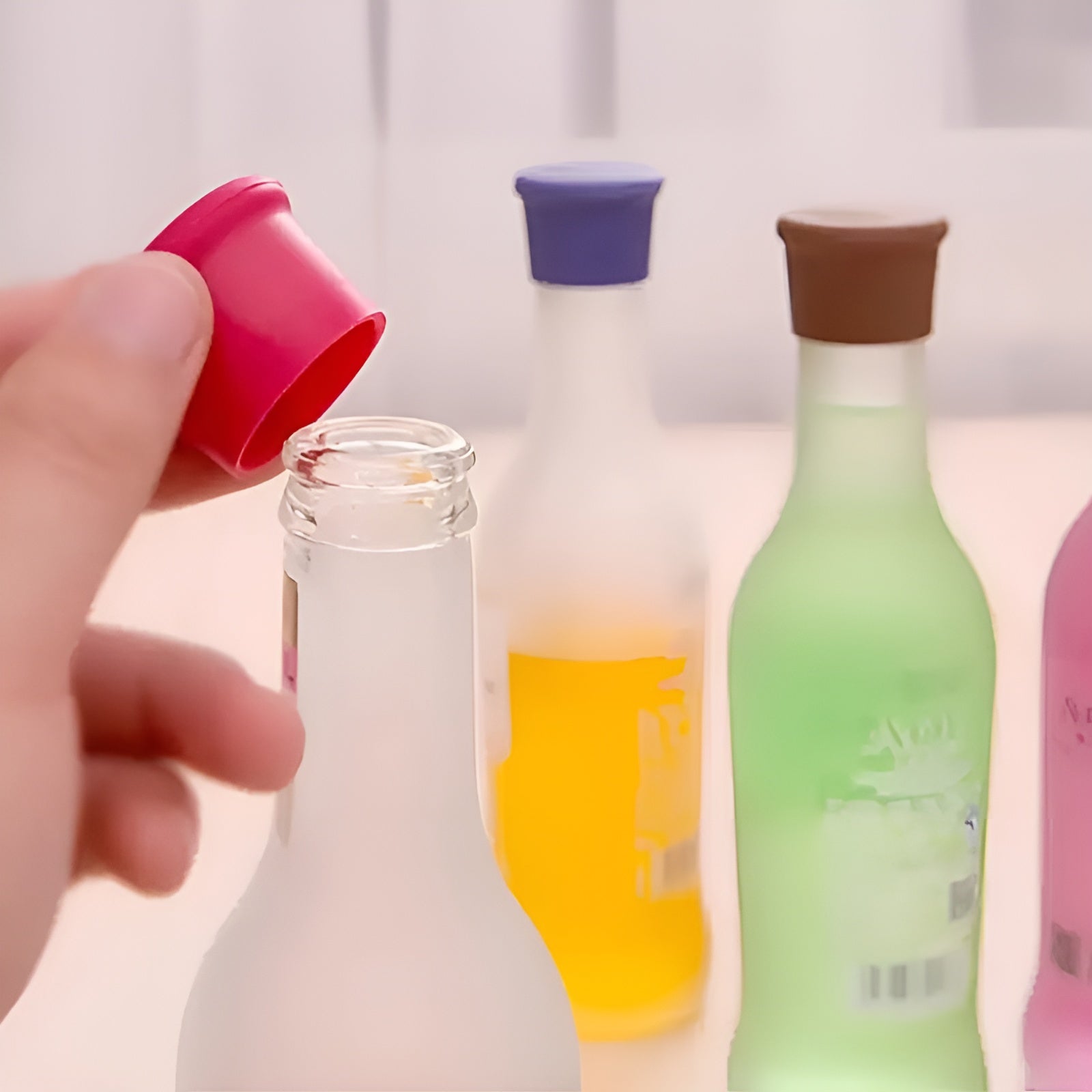 Tapones de silicona reutilizables para botellas