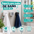 Soporte para toallas de baño (Pack de 3) – Disponible en NQLN Store con envío gratis desde $20