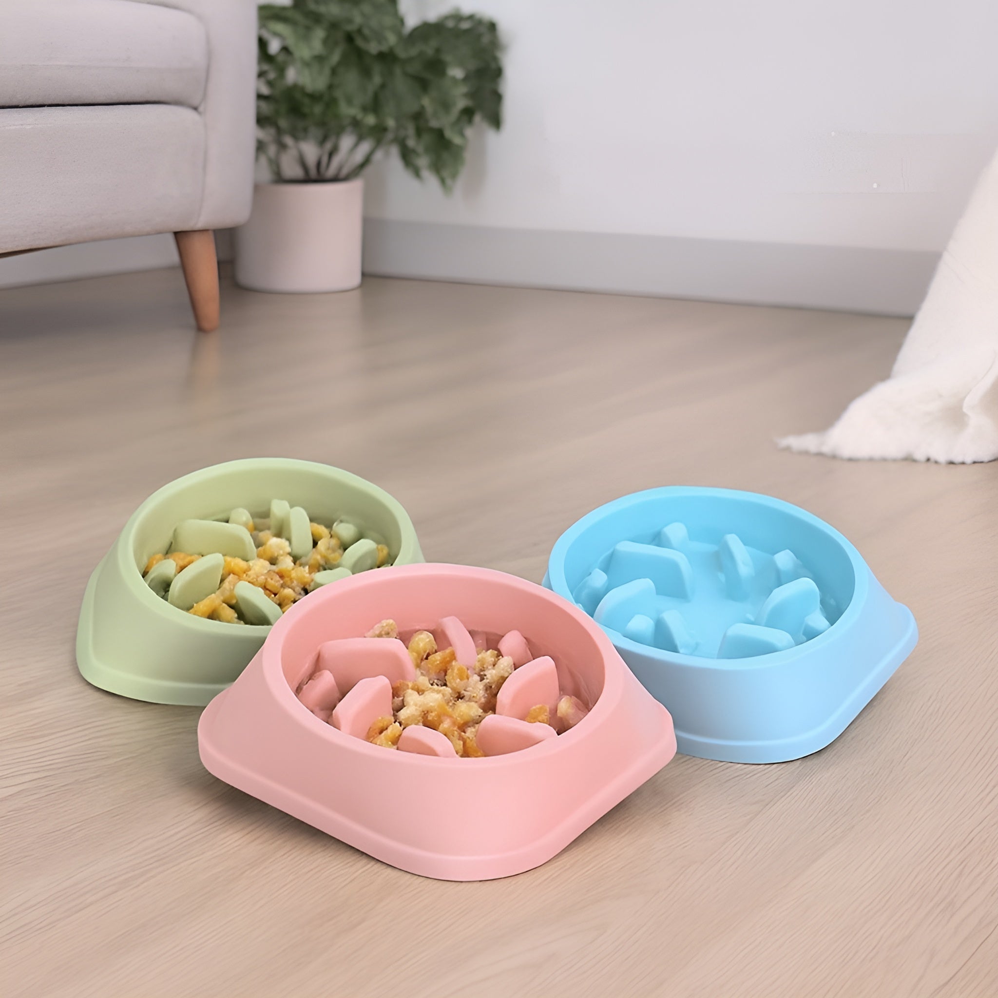 Plato de comida para alimentación lenta tipo laberinto