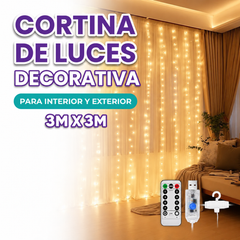 Cortina de luces decorativa