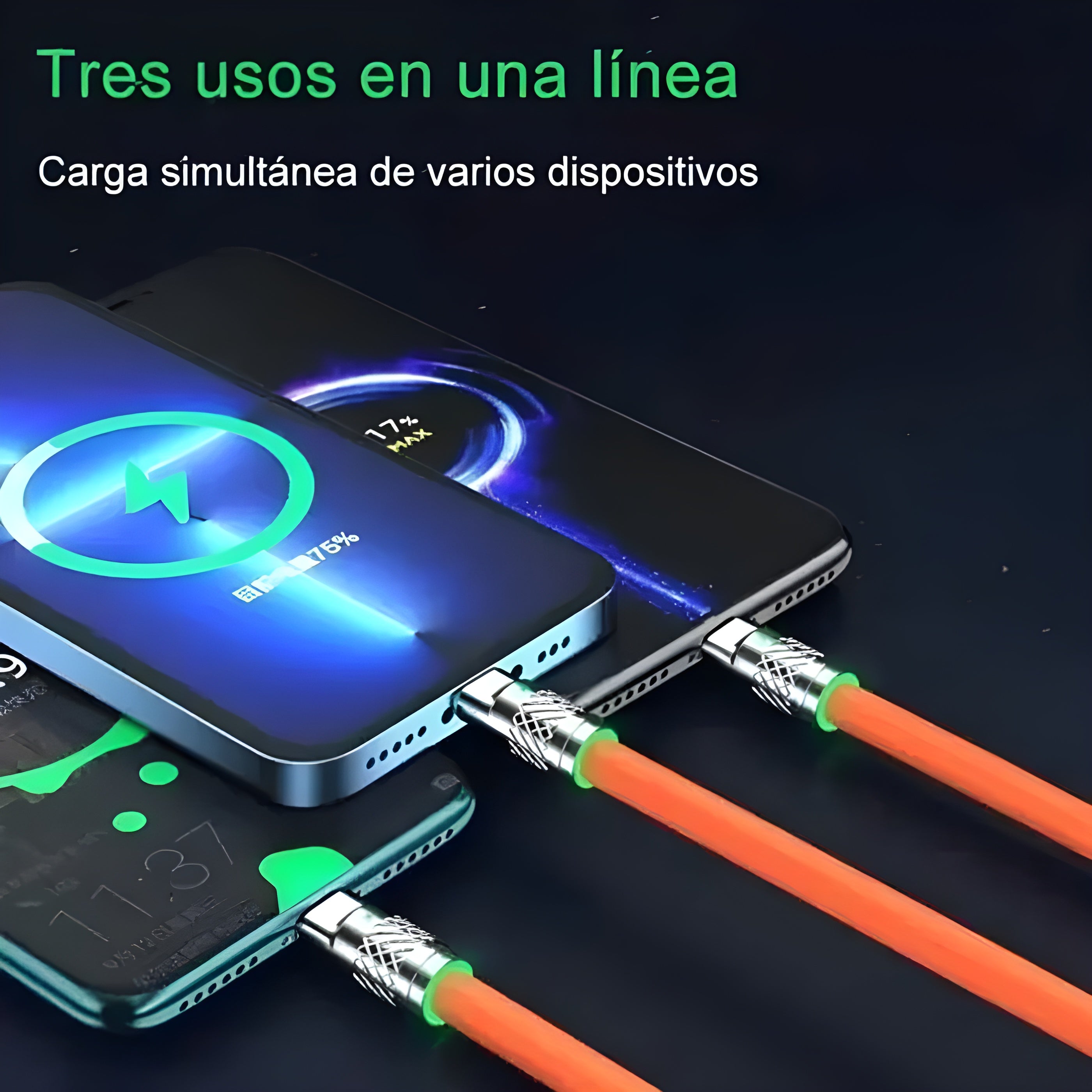 Cable de carga rapida 3 en 1