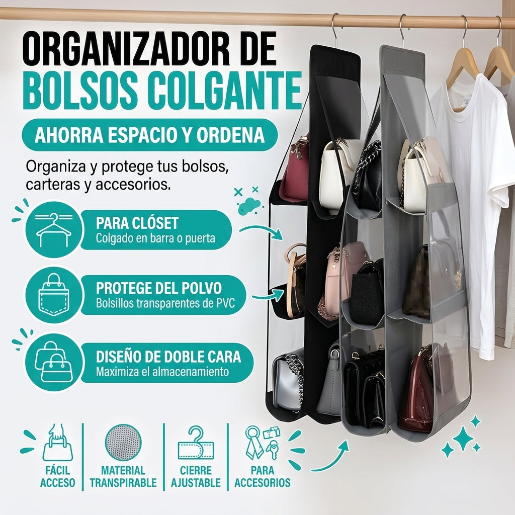 Organizador colgante para carteras de 3 niveles – Disponible en NQLN Store con envío gratis desde $20