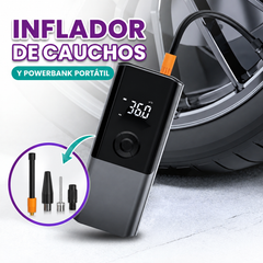 Inflador de cauchos y powerbank