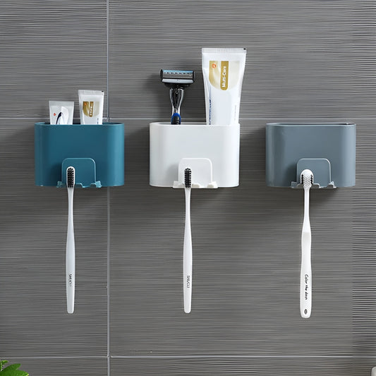 Soporte de cepillo para dientes y pasta dental