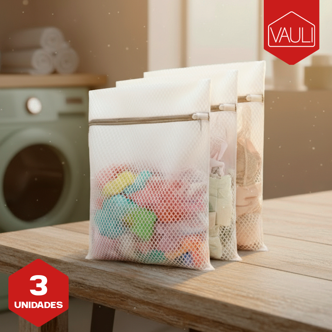 Bolsas para ropa delicada lavanderia Vauli 3 unidades