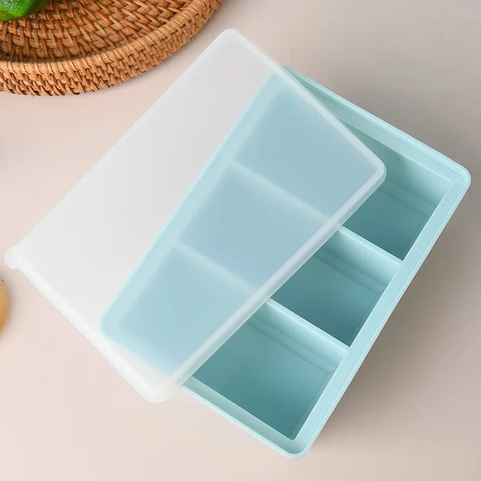 Molde rectangular para cubitos de hielo de silicona