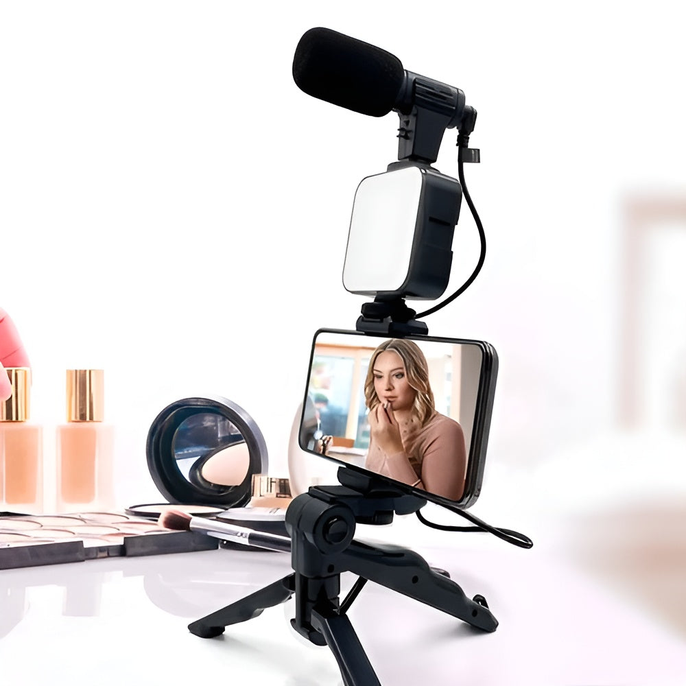 Kit de Blogger con Luz y Microfono – NQLN Store Venezuela, tienda online con envío a todo el país