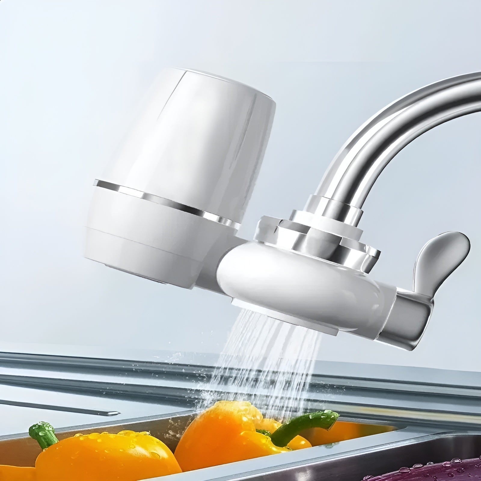 Purificador y filtro de agua para grifo o llave de cocina