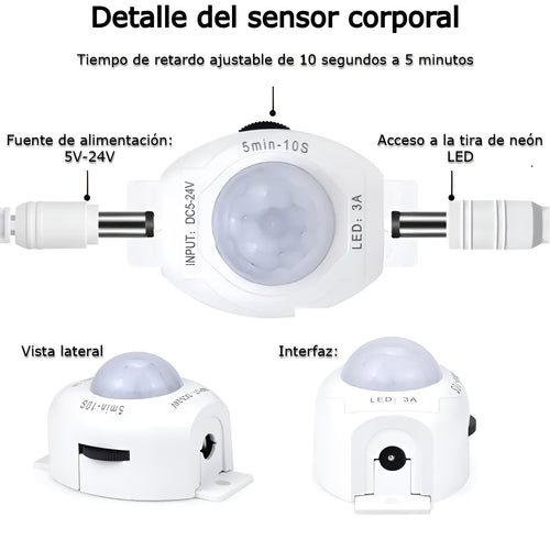 Cinta de luz inteligente con sensor