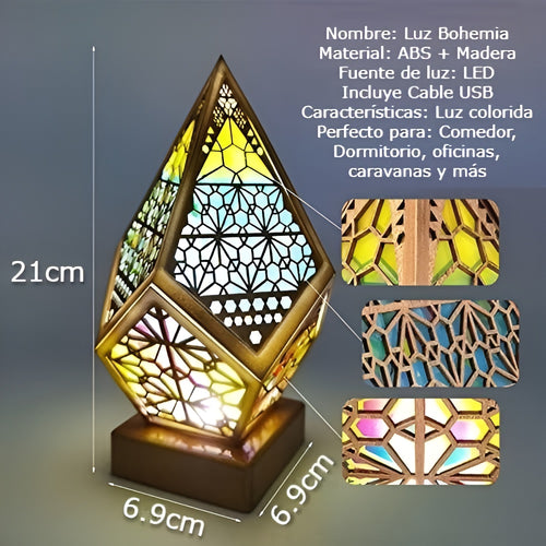 Lámpara de luz bohemia