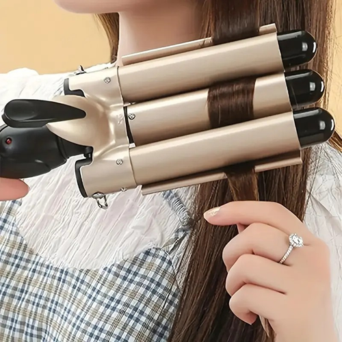 Rizadora para cabello de 3 tubos