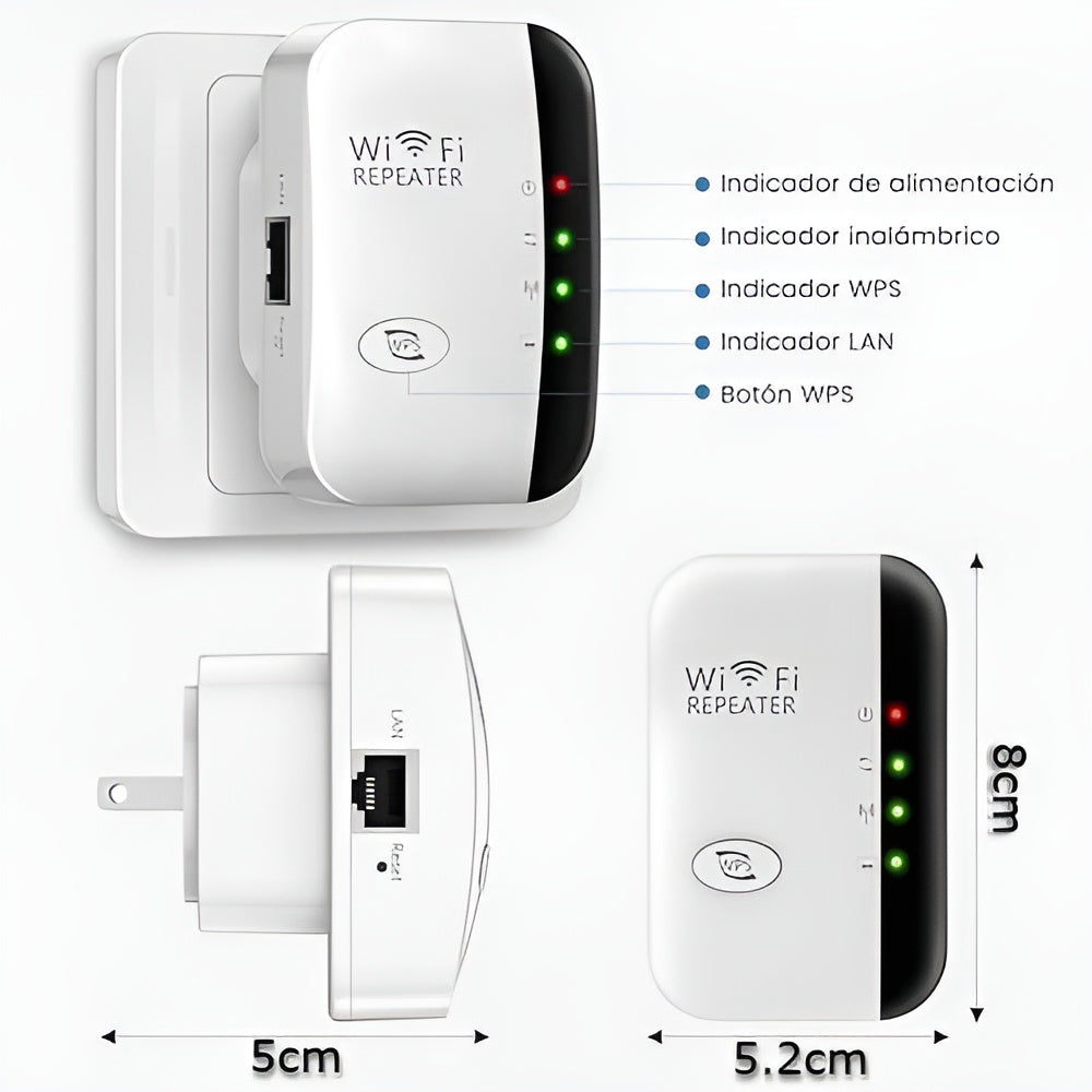 Amplificador de senal Wifi hasta 300Mbps – Detalle y presentación – NQLN Store Venezuela