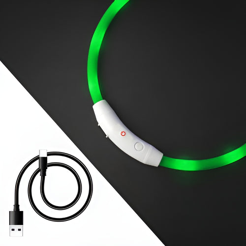 Collar Led ajustable de paseo nocturno para mascota
