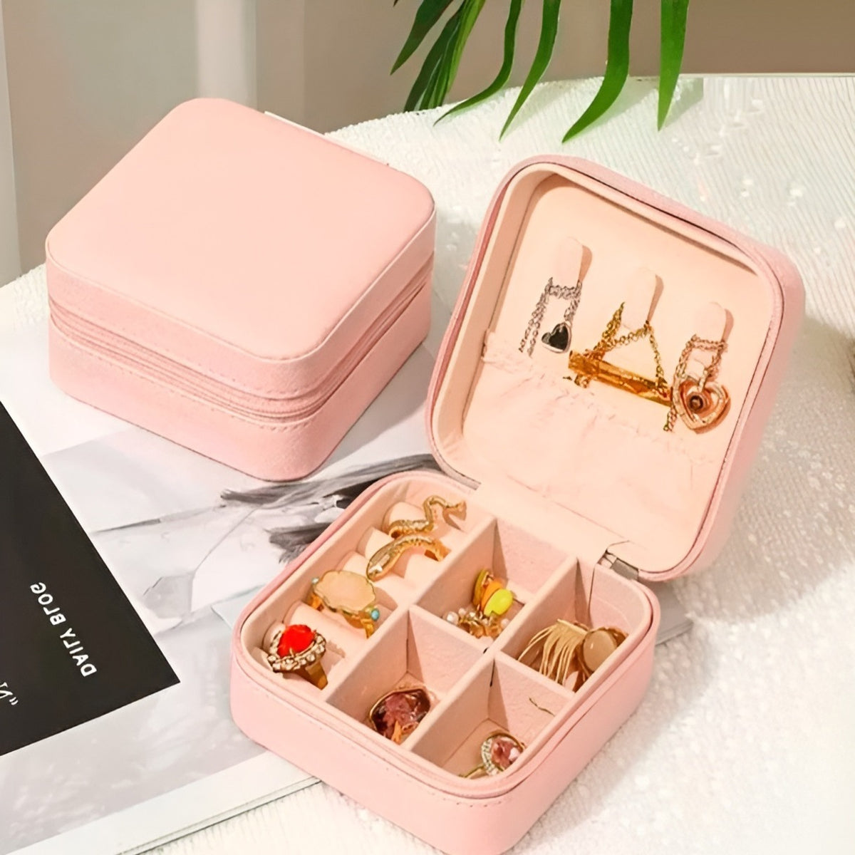 Organizador de joyas estuche de viaje