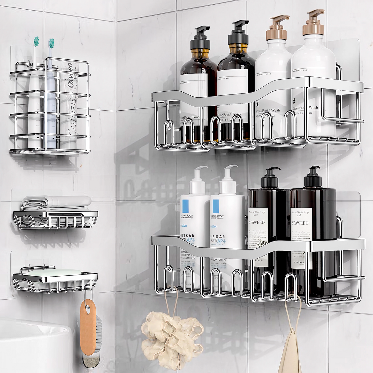 Repisas para Baño (Set de 5 Piezas)