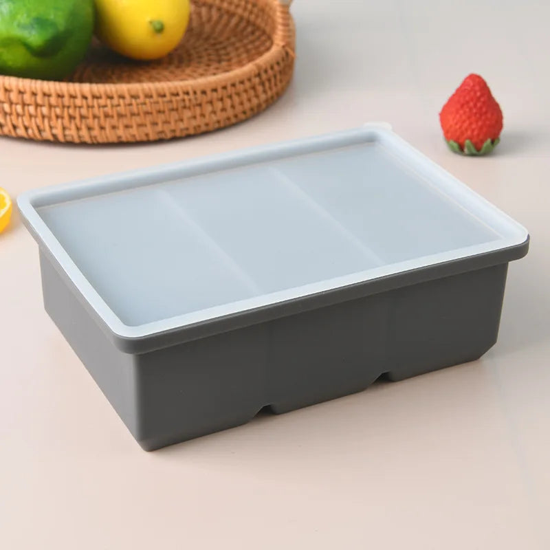 Molde rectangular para cubitos de hielo de silicona