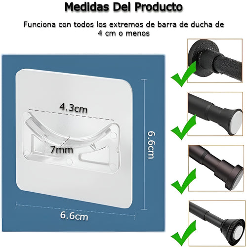 Soporte de barra para cortinas (Pack de 10)