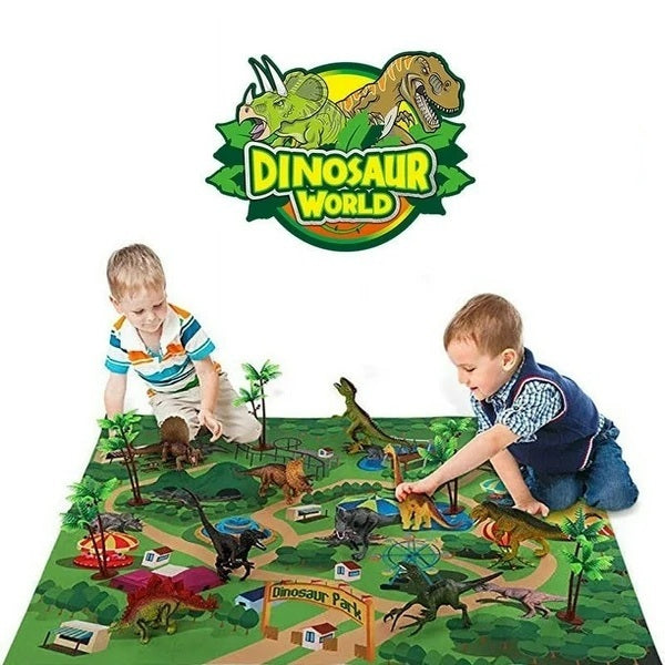 Kit de dinosaurios con alfombra